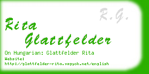 rita glattfelder business card